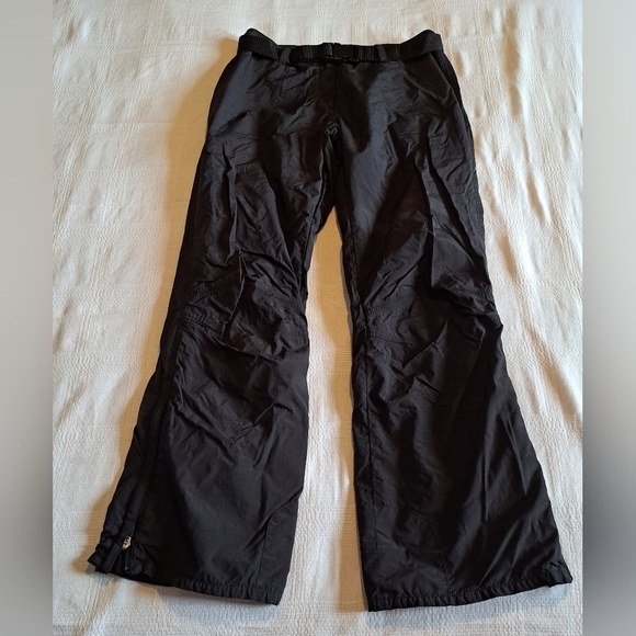 Obermeyer women's size 8 black snow pants with belt style # 35137 - Picture 1 of 9